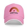 Funny Low Cortisol Levels Meme Baseball Cap Men Women Logo Hip Hop Hats Summer Y2k Retro Outdoor Sports Sunscreen Baseball Caps