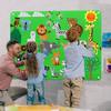 Ensemble d'histoires sur tableau en feutre pour enfants Interactif Préscolaire Apprentissage précoce Narration Jeu Montessori Dinosaure Animal de la ferme Jouet pour tout-petit