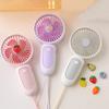 Handheld Desktop Fan with Lanyard Dual-Use Portable Cooling Fan for Students Commuting Traveling Type-C Fast Charging Low Noise Summer Gadget