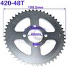 420/428 Chain Rear Sprocket 48mm-68mm Fit For 50cc 70cc 90cc 110cc 125cc ATV Go Kart Buggy Quad Dirt Bike Trike Motorcycle Parts