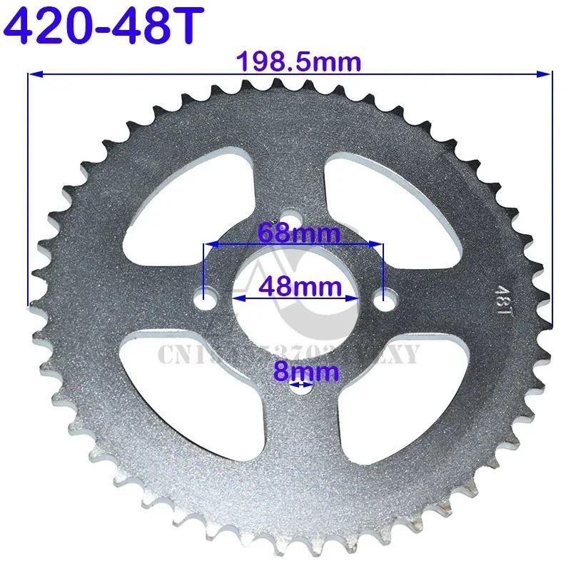 420/428 Chain Rear Sprocket 48mm-68mm Fit For 50cc 70cc 90cc 110cc 125cc ATV Go Kart Buggy Quad Dirt Bike Trike Motorcycle Parts