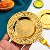 Multi-purpose 10/15/20cm Fruit Plate European Style Golden Dishes Tray Retro Display Tray Home Decor