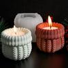 Knitted Texture Silicone Candle Molds Food Grade Silicone Mould For Handmade Candle Cup Soap Chocolate Plant Flowerpot