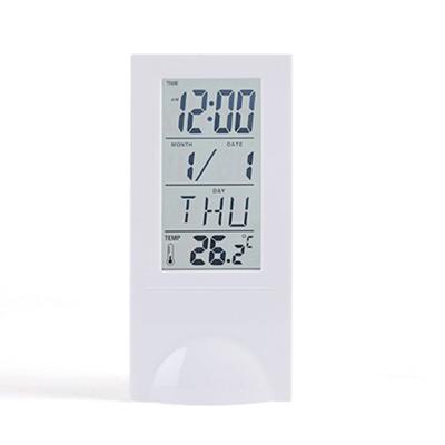 Semplice orologio elettronico a LED Orologio da comodino Sveglia snooze con display del calendario della temperatura