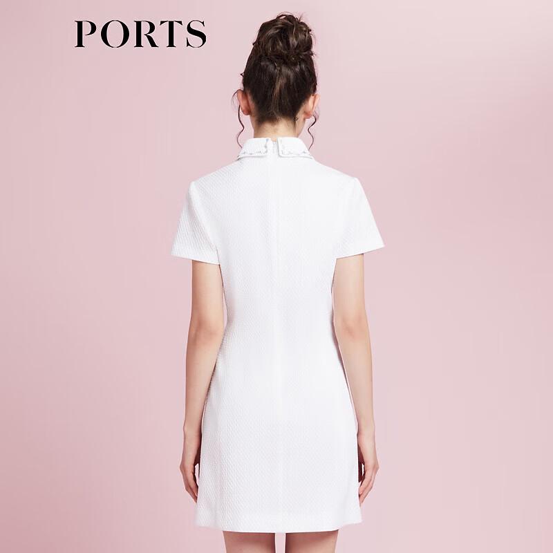 PORTS Women's Rhinestone Embellished Textured A-Line Midi Dress