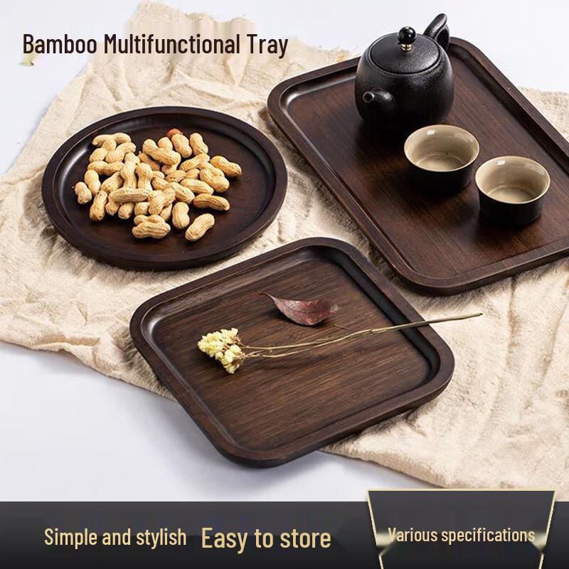 Бамбуковый сервировочный поднос в японском стиле