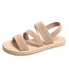 Fashion Summer Elastic Band Flat Sandals for Women Lightweight Casual Slip On Sandals Woman Comfortable Non Slip Beach Shoes Plus Size