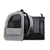 Large Capacity Folding Pet Carrier Backpack Portable Adjustable Breathable Expandable Bag for Hiking Adventure with Puppies and