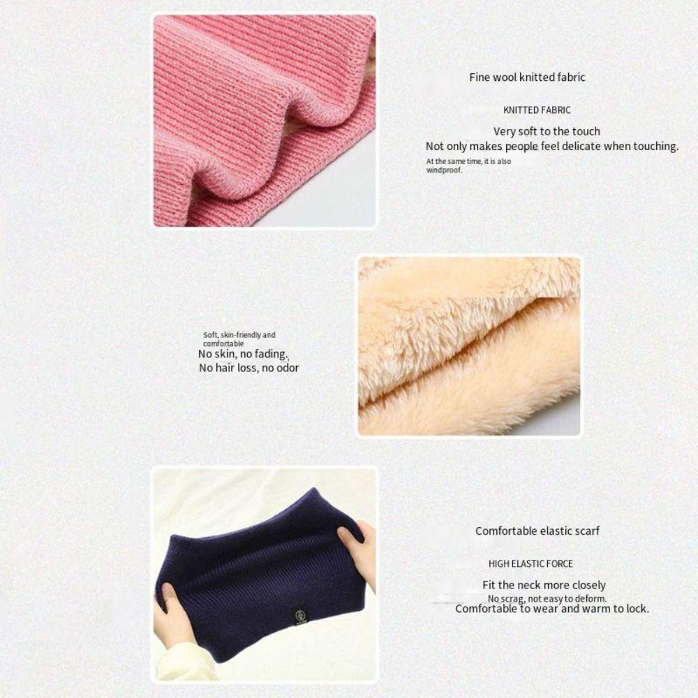 Neck Protection Winter Scarf Solid Color Neck Scarves Soft Neck Warmer Winter