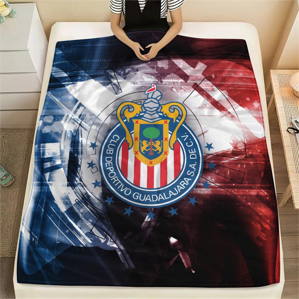 Club Deportivo Guadalajara  Print Flannel Blanket, High quality Comfortable for All Seasons, Home Decor, Warmth and Comfort