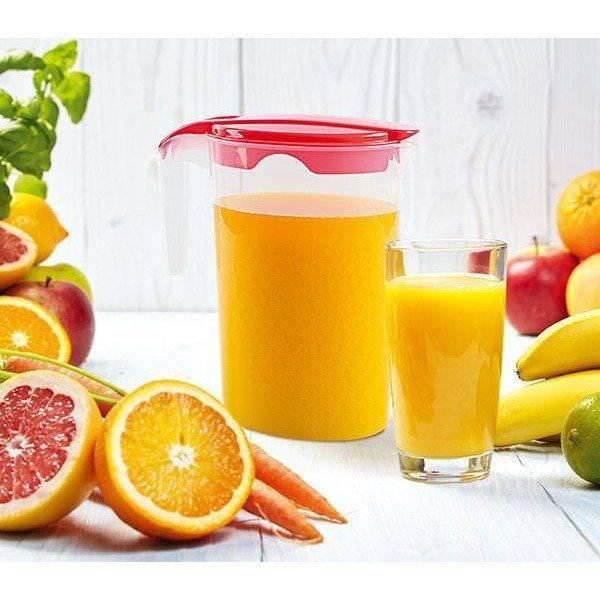 Plastic Jug for Drinks, Water, Juice, Compote, Beverages, with Lid, 1.75l