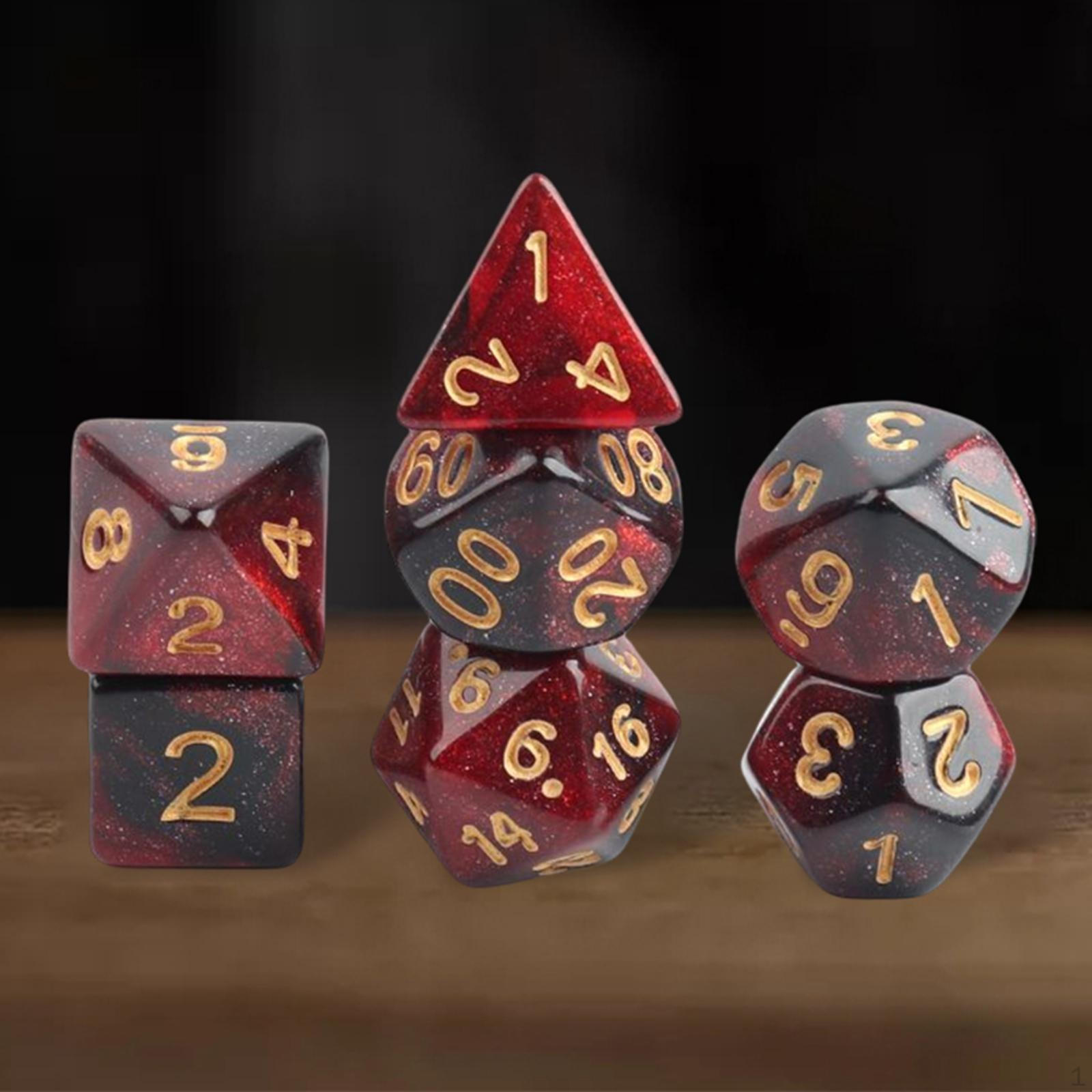 

7 Штук Акриловая Многогранная Семейная Настольная Игра для Сбора в Кафе Star Red