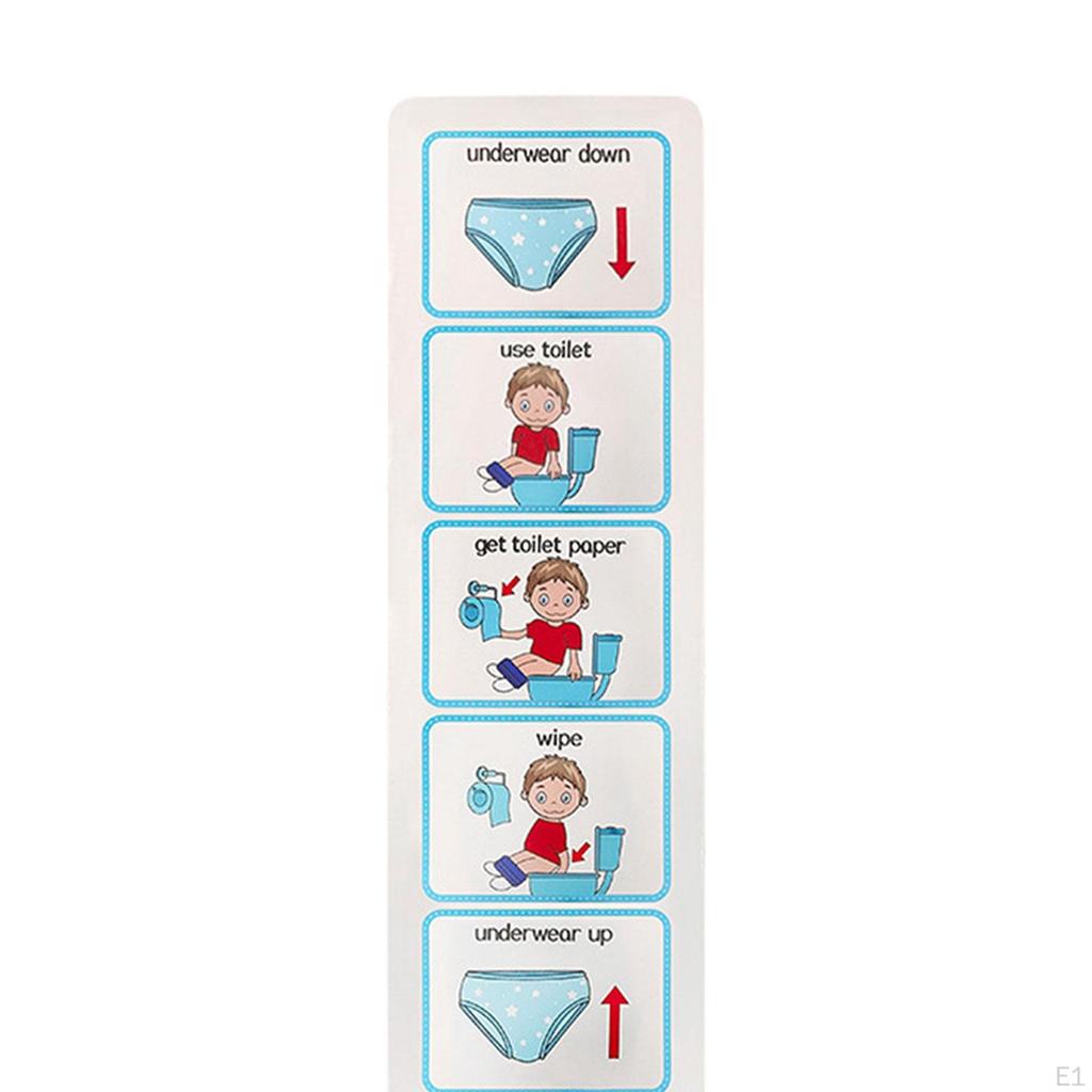 Potty Chart Visual Schedule for Kids, Toilet Training , Wall Planner Kids ,Girls Boys
