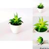 Synthetic Succulent Plant Miniature Potted Decor For Home Office And Diy Craft Projects