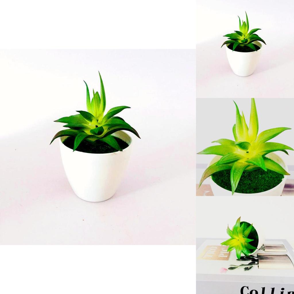 Synthetic Succulent Plant Miniature Potted Decor For Home Office And Diy Craft Projects