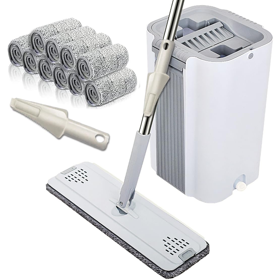 

Cyoua Швабра для пола влажная и сухая без ручной стирки плоская швабра ведро с отжимом для мытья пола уборка пола дом 10 сменных насадок для швабры в комплекте швабра, швабра, требуется, белый
