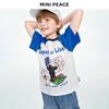 T-shirt Blu a Maniche Corte Istantanea per Ragazzo MiniPeace
