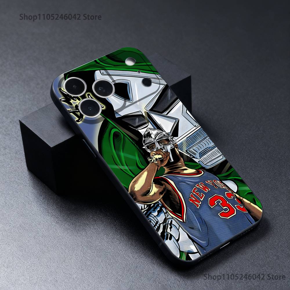Rapper MF D-DOOM Phone Case For iPhone 17,16,15,14,13,12,11,Pro,XS,Max,XR,Plus,E,SE4,Mini Black Soft Cover