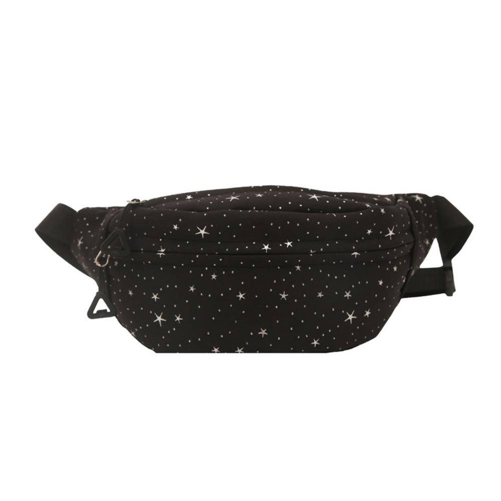 

New Nyl Star Crossbody Bag Lightweight Trendy Small Shoulder Bag Print Versatile Waist Bag Casual чёрный