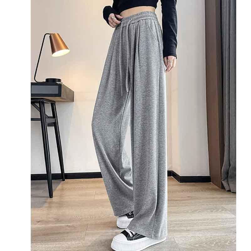 

Petite Grey Wide Leg Pants - Yamamoto Style, High Waist, 145cm, XS - Women s Spring/Autumn Drape M (96-110 lbs)