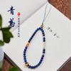 Lapis Lazuli Pearl Phone Strap Wrist Strap for Women, Anti-lost Phone Case Lanyard, Phone Chain Strap, Phone Cord
