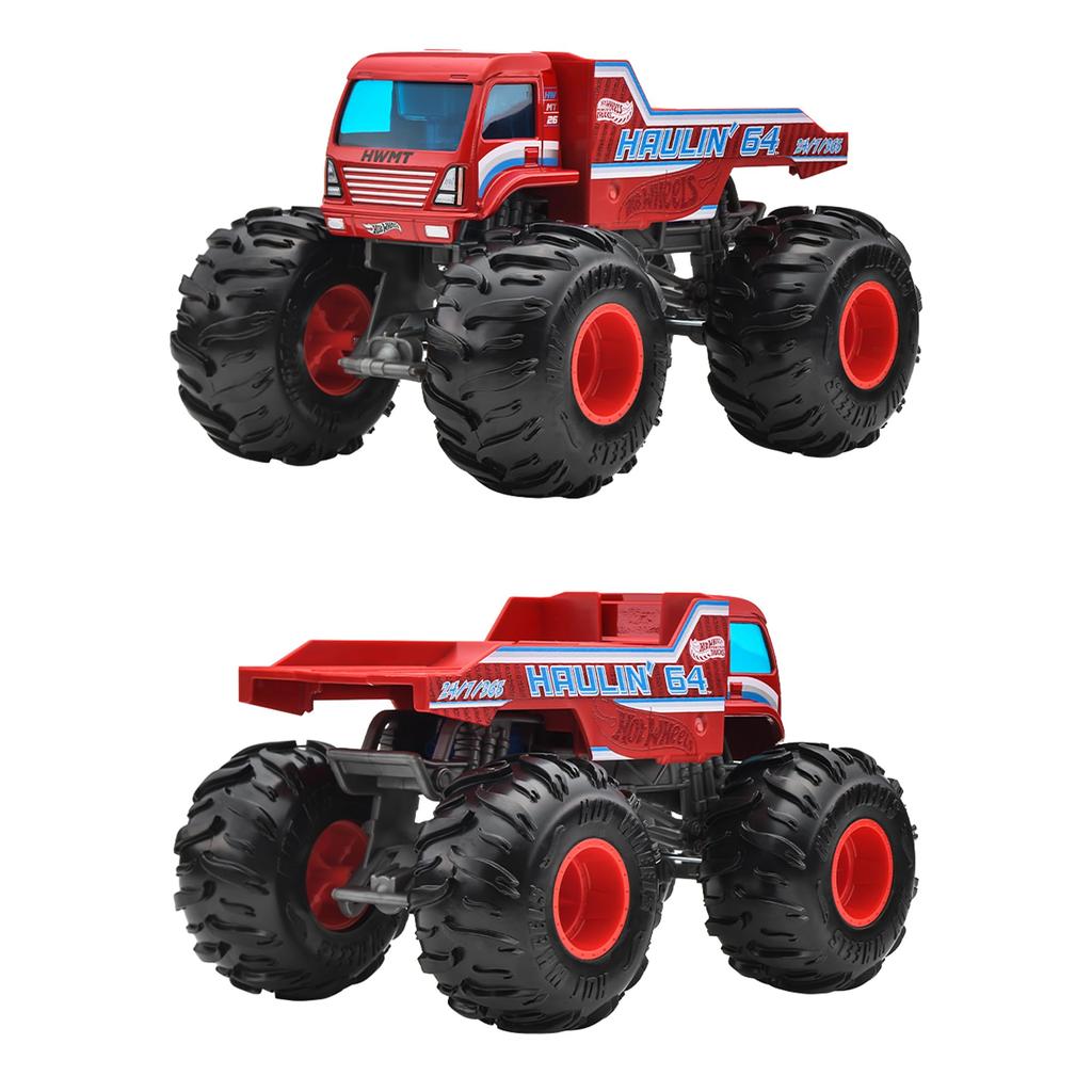 Hot Wheels Monster Truck Big Size Assorted Vehicle Toys 1:24 Mini Cars 4 Cars Box Sold From 3 Years Old Multi FYJ83-989D
