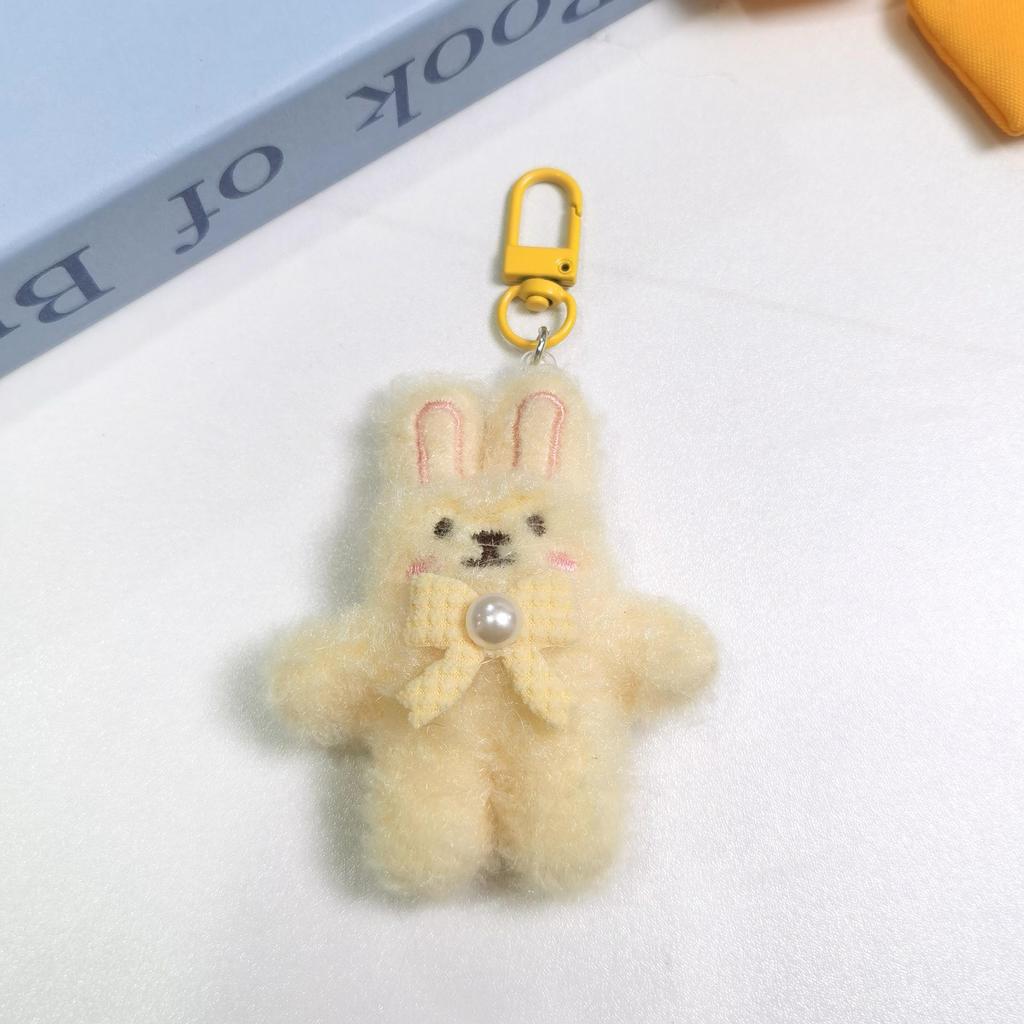 Cartoon Rabbit Plush Keychain: Cute Backpack Charm & Student Gift