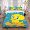 Tweety Bird Floral Background Print 3Pcs Bedding Setduvet Cover With 2 Bedropillowcase Home Birthday Gift