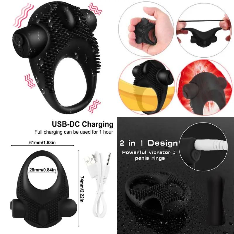 Penis Electric Penis Ring Sillicone Vibro Ring G Spot Masturbaror Men Goods Women Vibrator Attachment At Paired Blowjobs