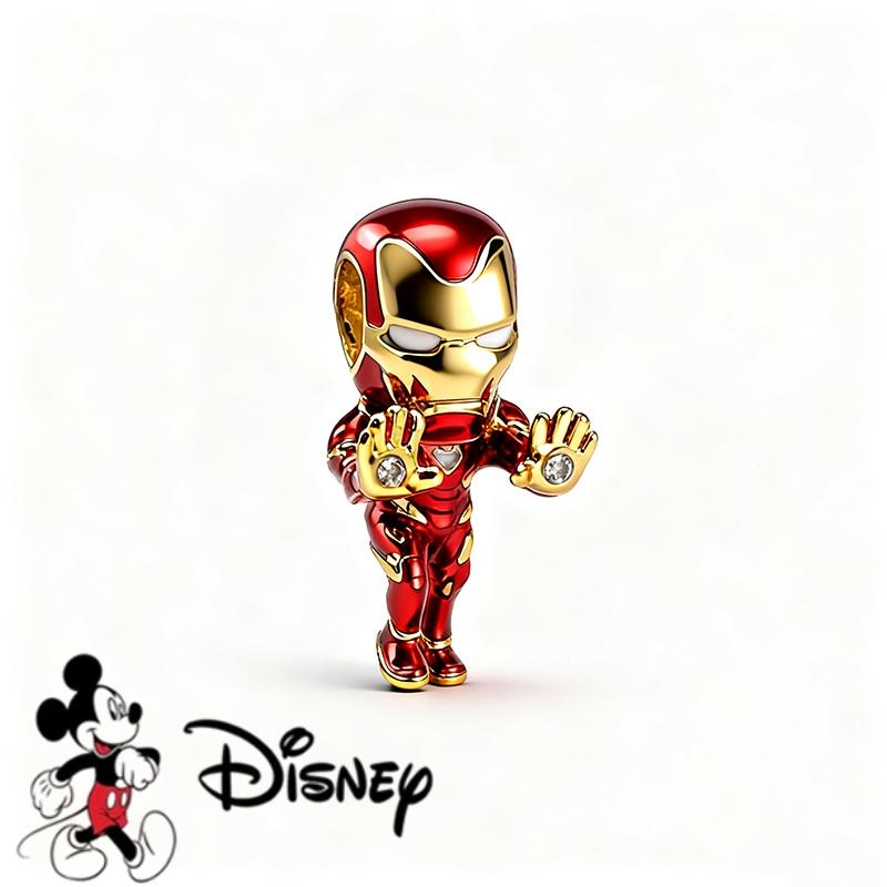 Disney DlY Marvel Universe Jewelry Gifts Iron Man Spider-Man Dangle Charms Beads Fit Original Europeans Silver Bracelet Necklace