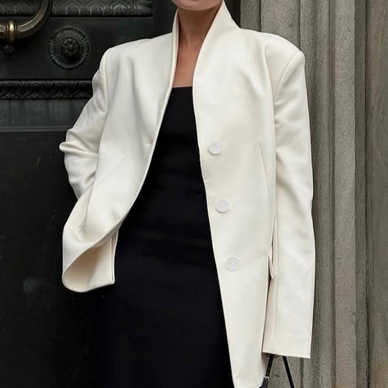 Womens Long Sleeve Stand Collar Tailored