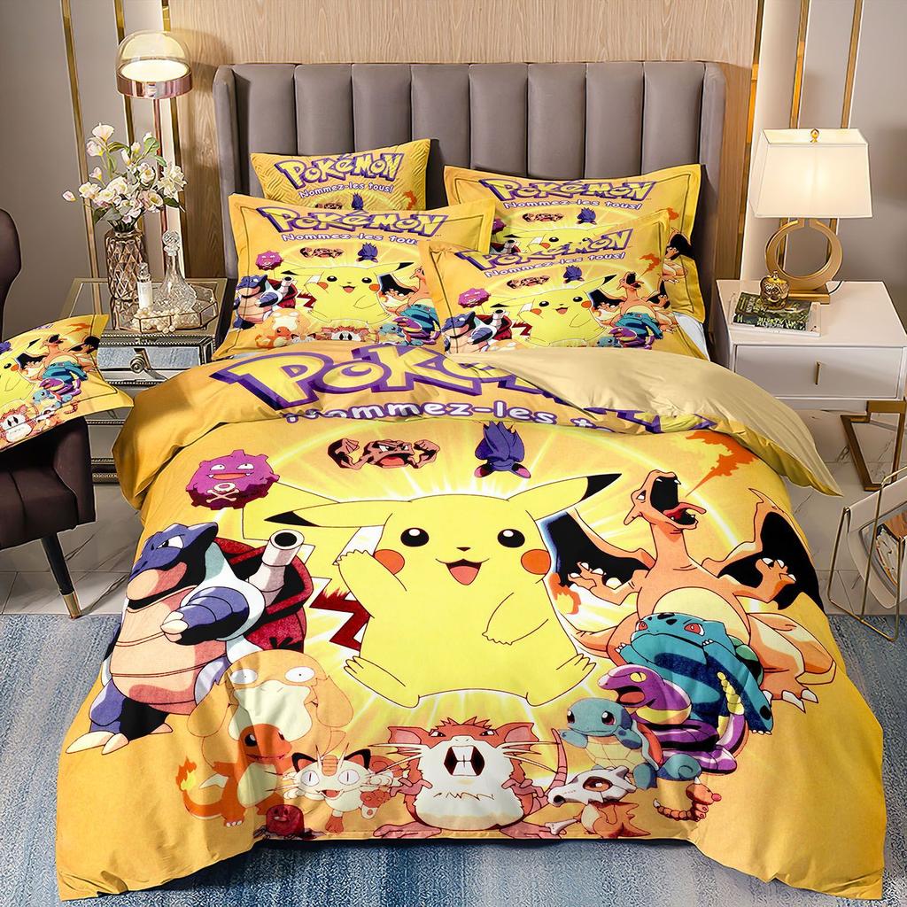 3D Printed Quilt Cover Three-Piece Set Four-Piece Set Children'S Cartoon Duvet Cover
