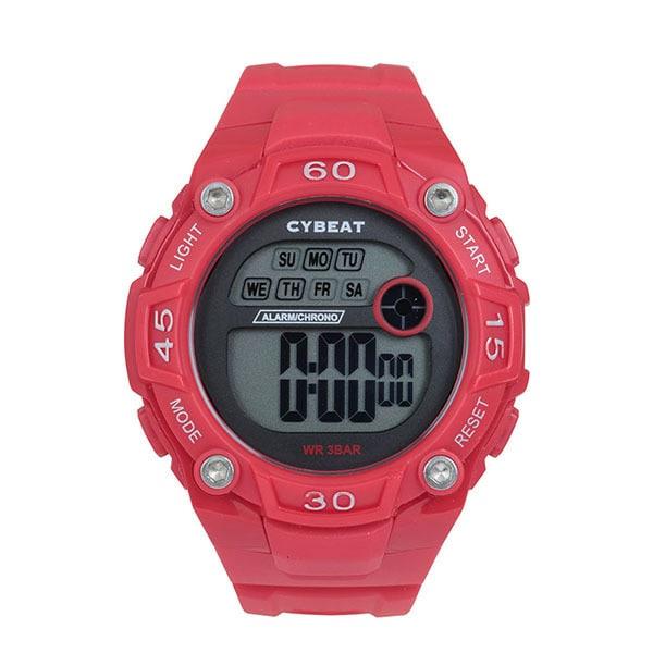 

J-AXIS Мужские CY15-RE (Цифровые часы CYBEAT Sun Flame) Круглые часы красные цифровые