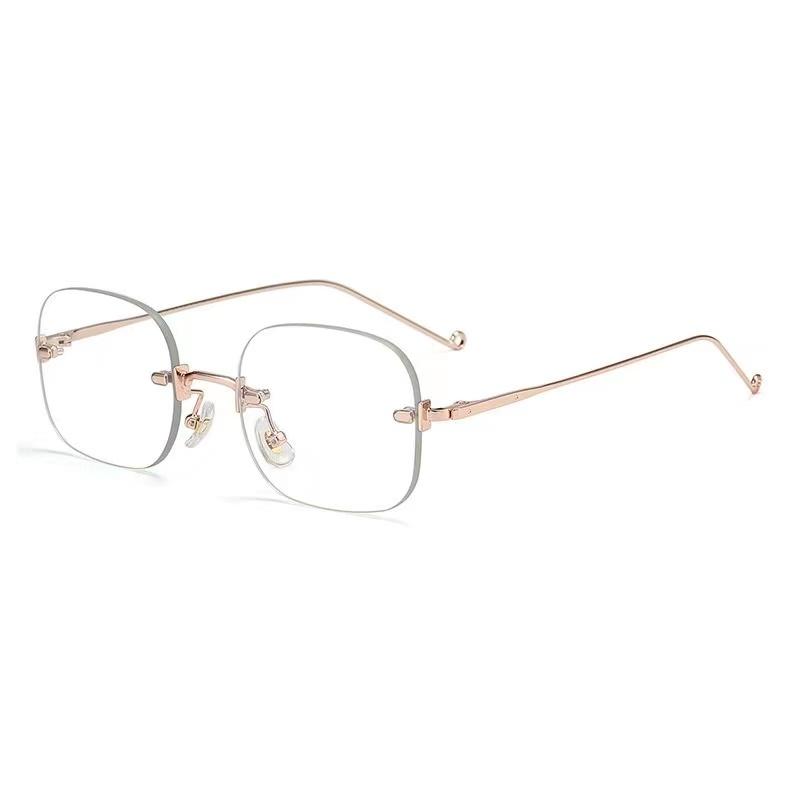 

New Frameless Male And Female Universal Anti-blue Light Flat Light Reading Glasses Square Retro Reading Glasses 21 2