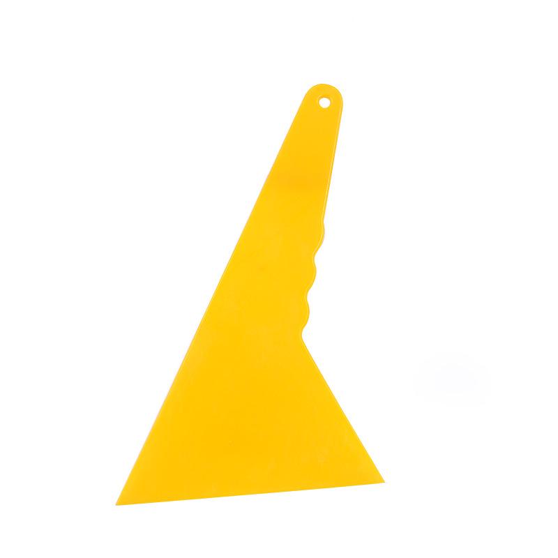 Yellow Triangular Car Film Squeegee, Medium 24x12.5cm, Hard Plastic