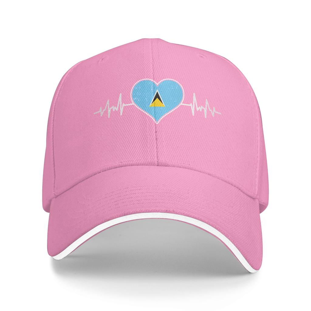 Saint Lucia Flag Sun Baseball Cap Summer Women Men Design Trucker Hat Sunscreen Y2k Retro Kpop Rock Baseball Caps