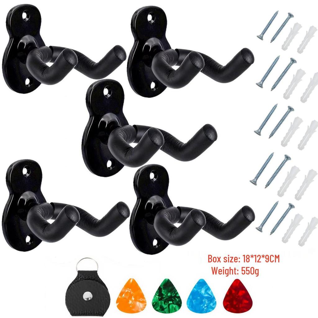 Universal Wall Mount Hanger for Guitar, Ukulele, Violin, Erhu, Pipa, and Bass