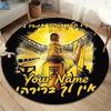Beitar Jerusalem FC Wappen Benutzerdefinierter Name Runder Teppich Teppich für Wohnzimmer Schlafzimmer Sofa Spielzimmer Dekor Rutschfeste Fußmatte