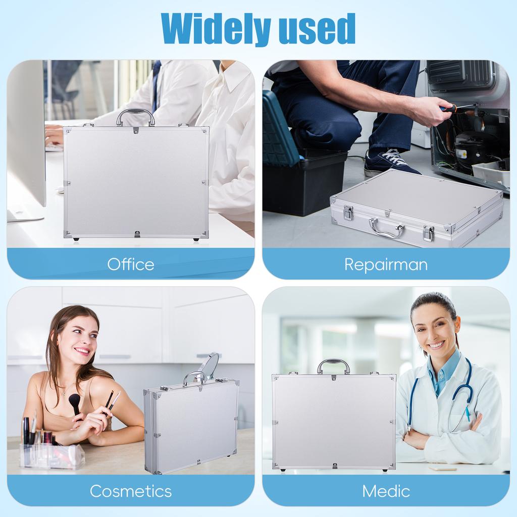 Aluminum Hard Case Tool Portable Travel Chest Carry Lockable Flight Case Aluminum Alloy Box Carrying Case Tools Container
