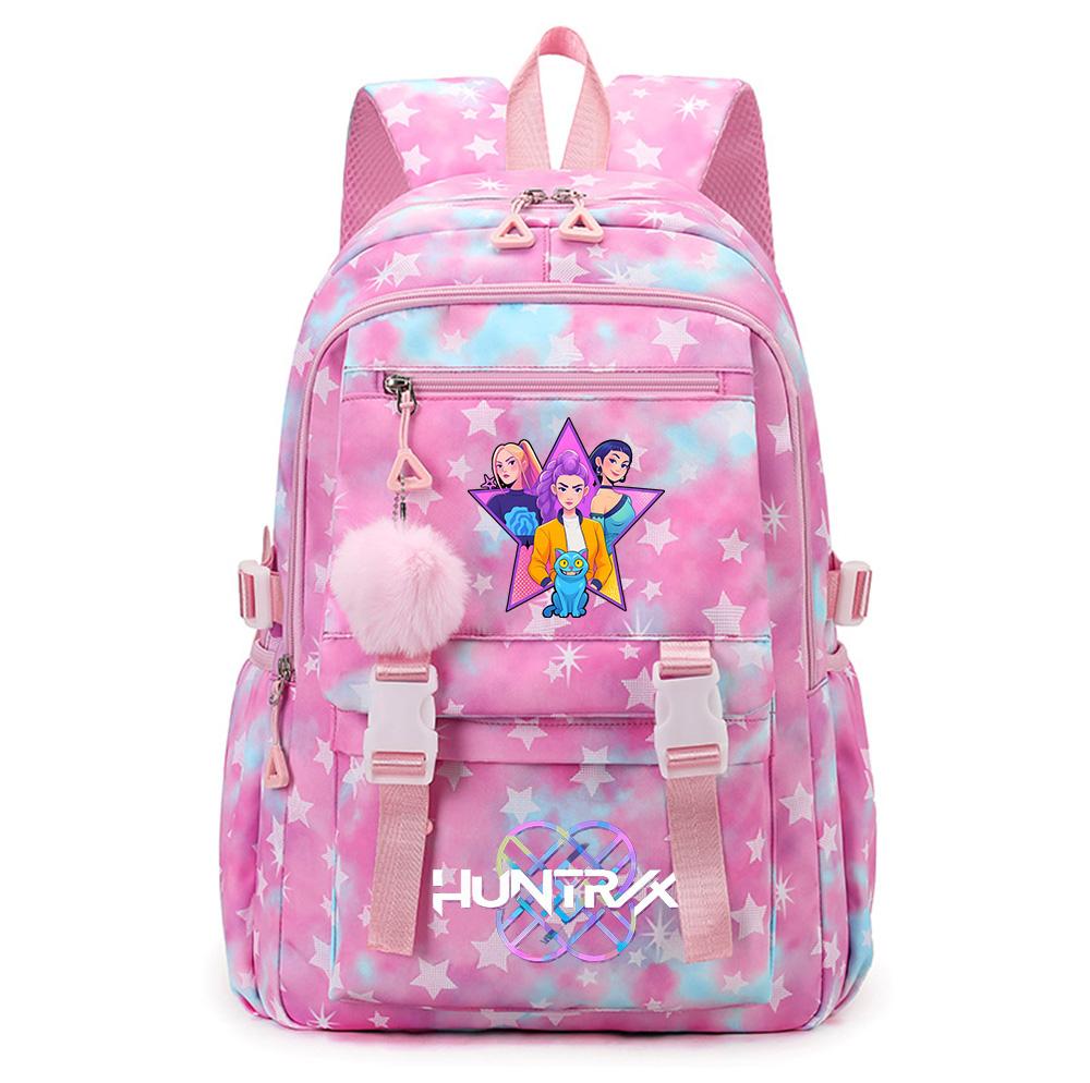 Anime K-Pop Demon Hunters Printed Backpack Large Capacity Bookbag Laptop Unisex Student Boy Girl School Bag Large Capacity Travel Outdoor Bag Gift