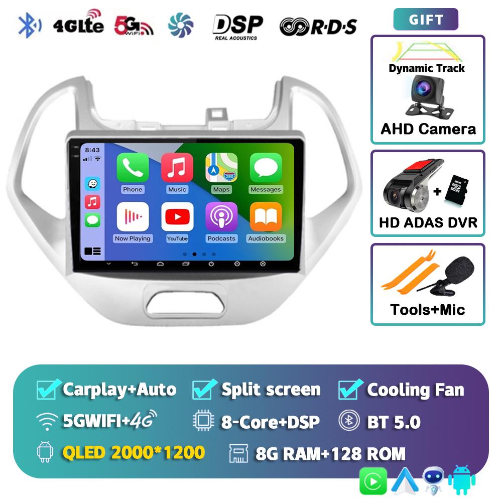 Android 14 Carplay Auto Car Radio For Ford FIGO KA 2015-2020 Multimedia Video Player Navigation GPS DSP Audio No 2din DVD Stereo