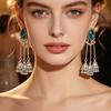 Exquisite Chinese Ethnic Tassel Earrings – Niche Retro, High-End Bell Design