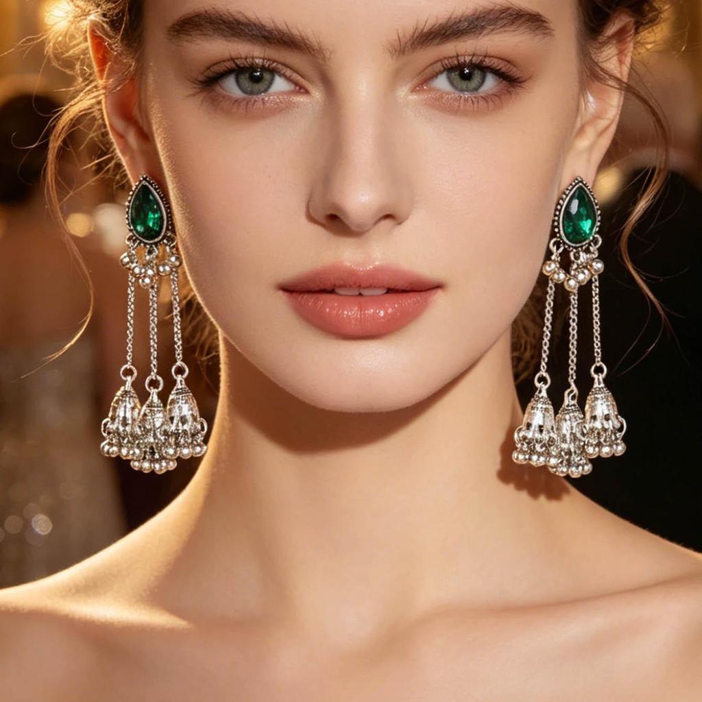 Exquisite Chinese Ethnic Tassel Earrings – Niche Retro, High-End Bell Design
