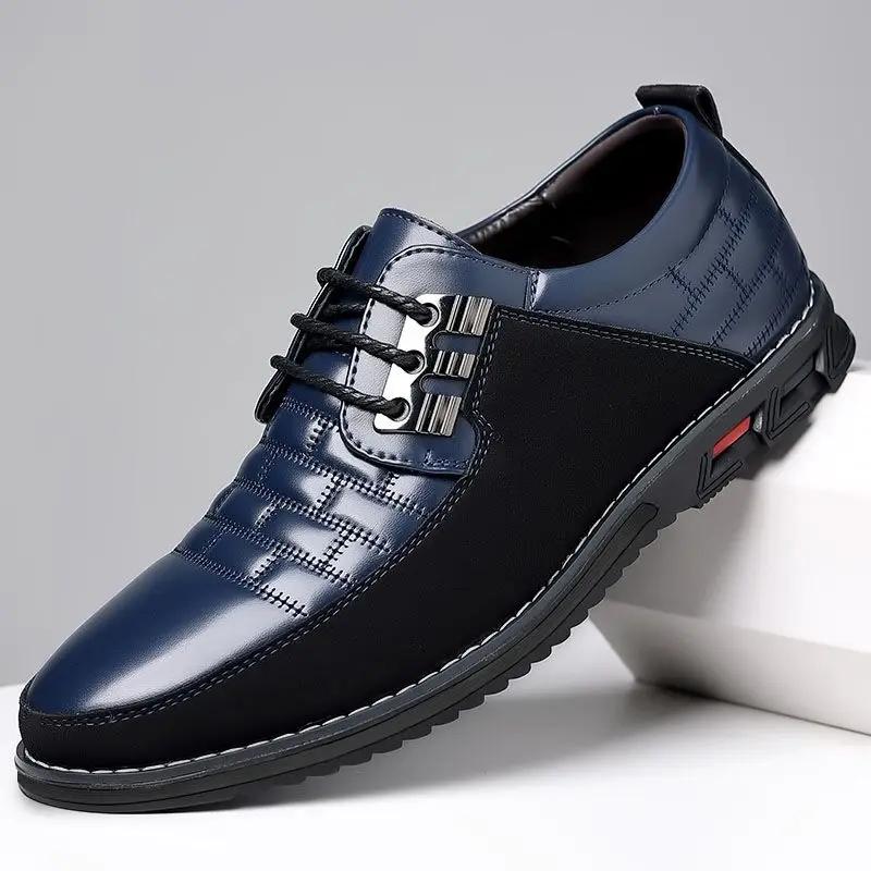 FashionBusiness Men Formal Shoes Lace Up Official Leather Casual Social Shoes Male Black Fashion Gentleman Style Shoes Big Size 49 50