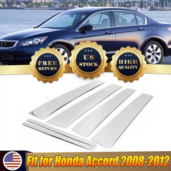 Стойка кузова для Honda Accord 2008~2012, накладка на оконную стойку двери, полоски-панели 6 шт.