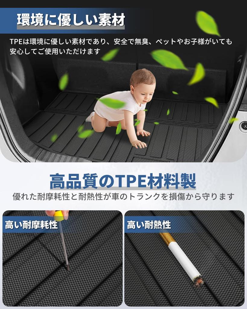 Honda NBOX JOY Luggage 3D Trunk Foldable TPE Compatible with Luggage Tray 2023 Genuine and Easy Installation NBOX Cargo JF5/JF6 Mat, Mat, Material,