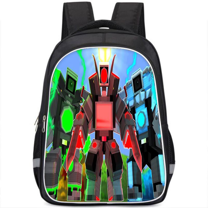 Vibrant Cartoon Character Backpack For Kids Stylish Oxford Cloth Large Capacity