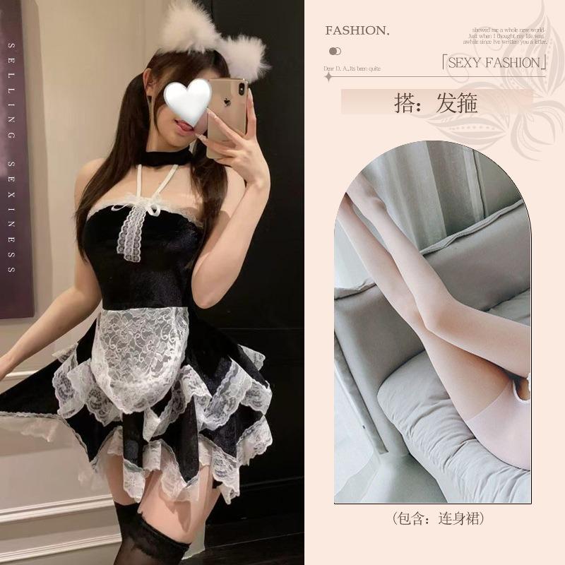 Sexy lingerie fun female abstinence uniform sexy pajamas qn maid dress nightdress couple love fun clothes