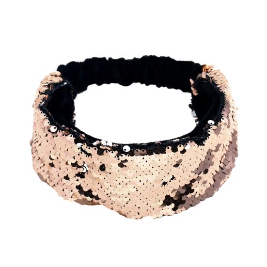 Women Headband Reversible Shiny Sequins Headband Elastic Hair Fixing Decoration Decorative Hair Accessories