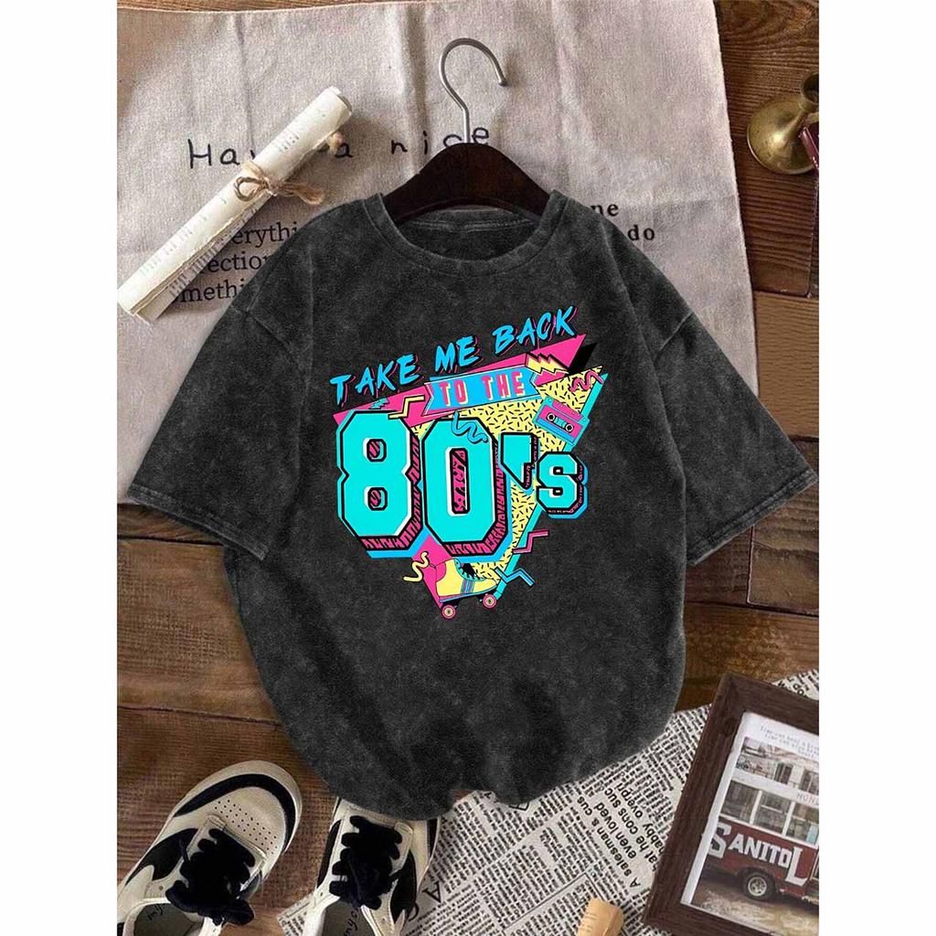 Bring Me Back to The 1980S washed T shirts with Patterns And Vintage Washes Effortlessly Help You Ac, Unisex T-Shirt